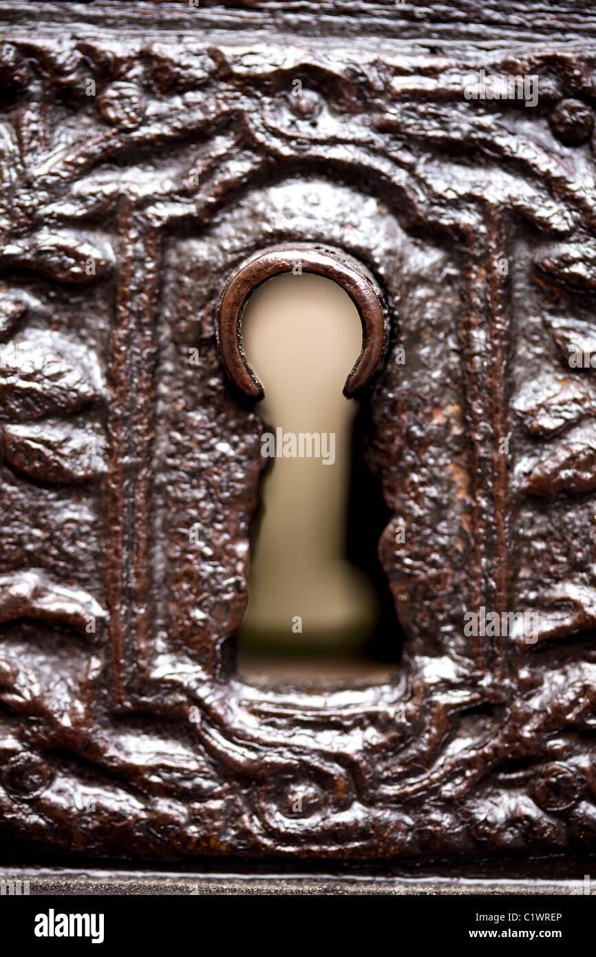 key hole, old, lock, iron key hole, french Stock Photo Alamy