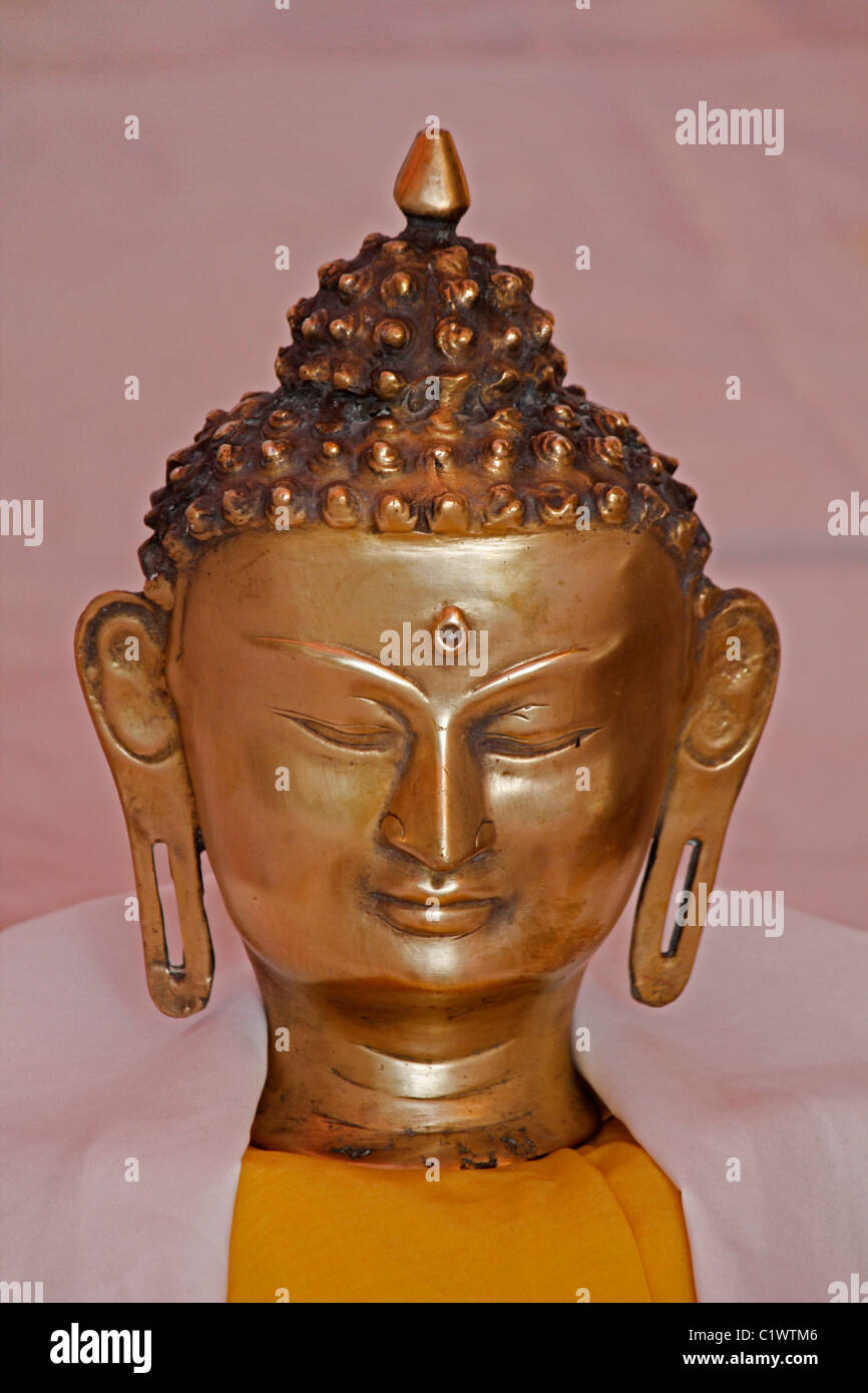 Statue of Jain god Mahavir idol, India Stock Photo