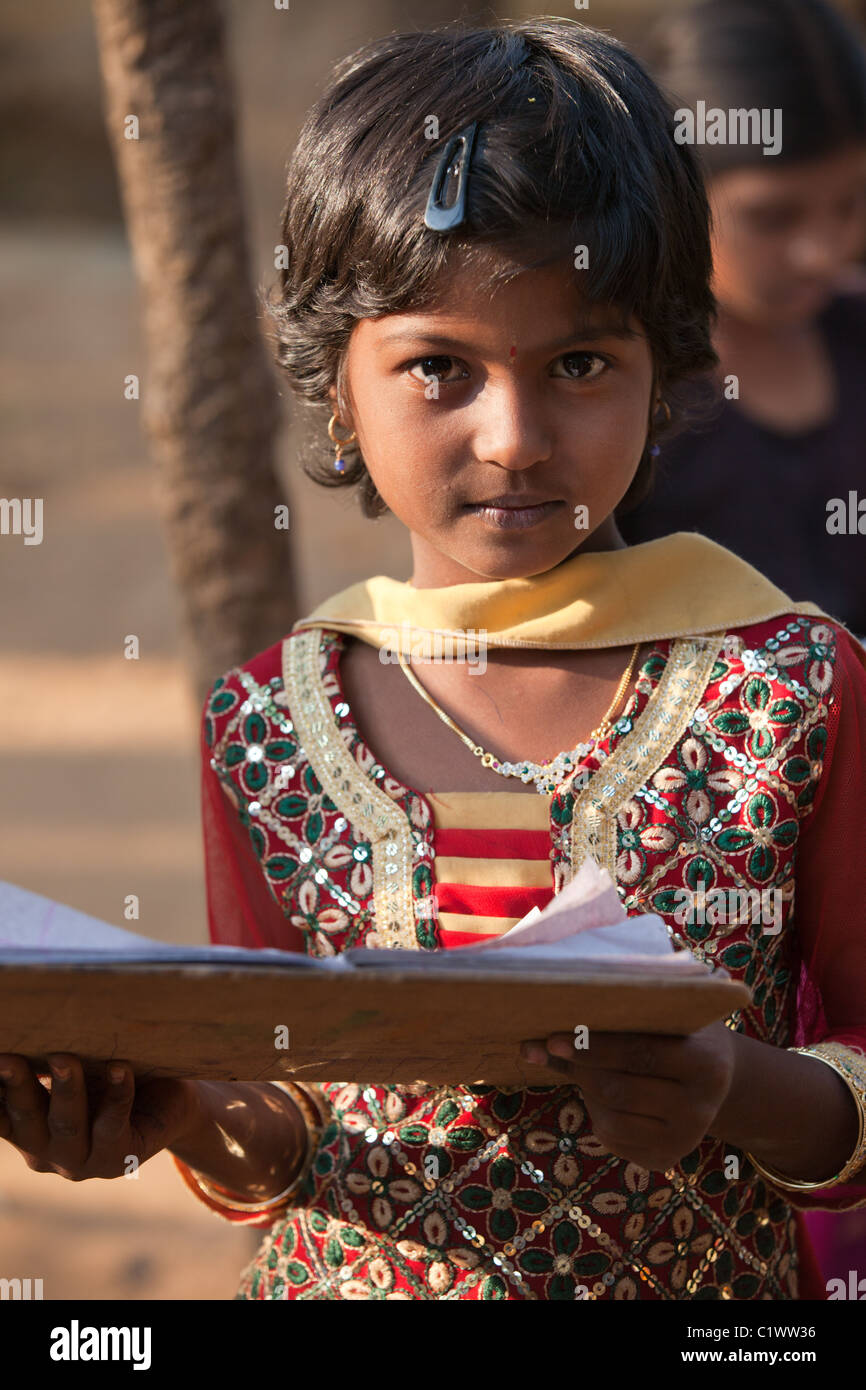 girl at school Andhra Pradesh South India Stock Photo - Alamy