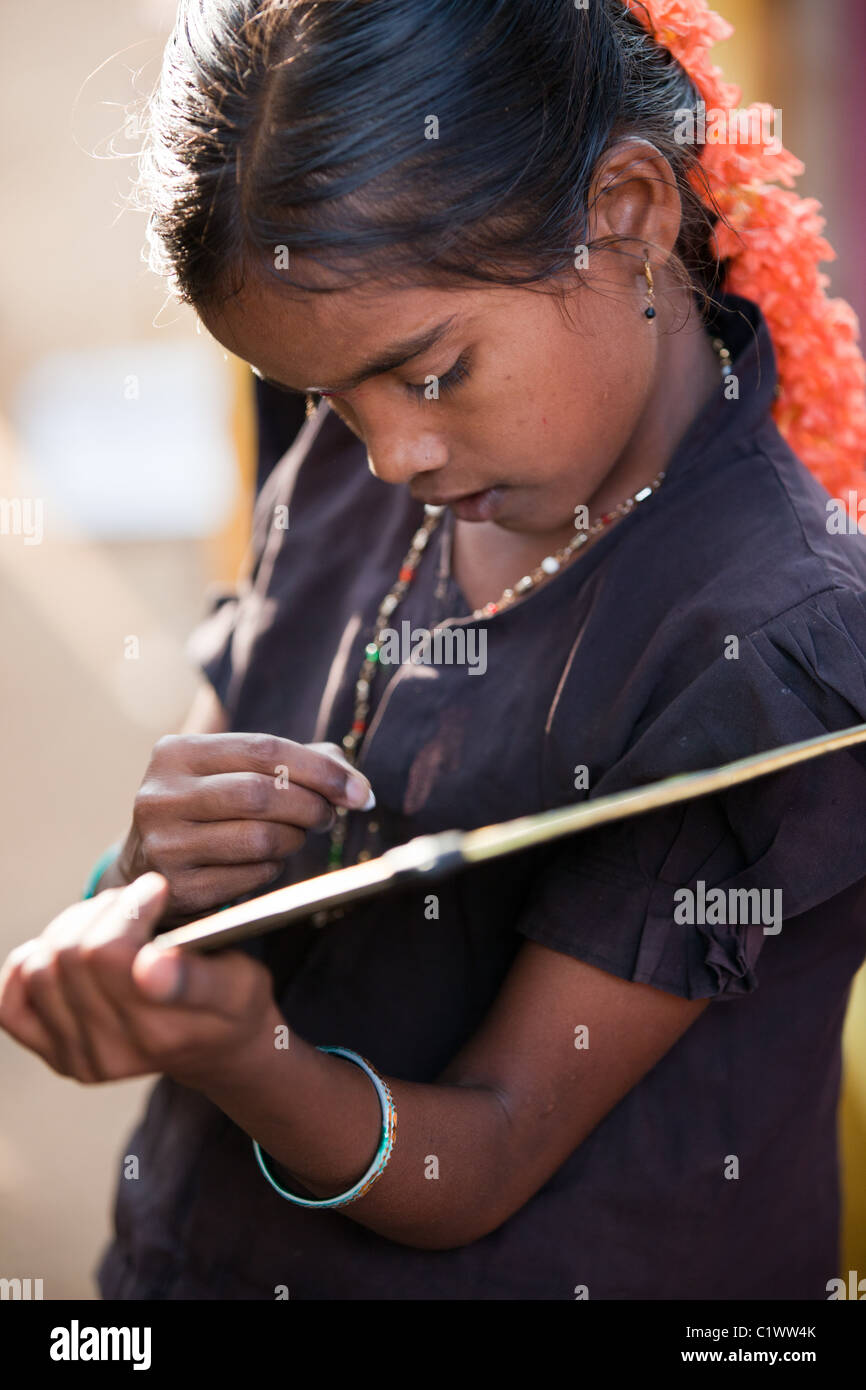 girl at school Andhra Pradesh South India Stock Photo - Alamy
