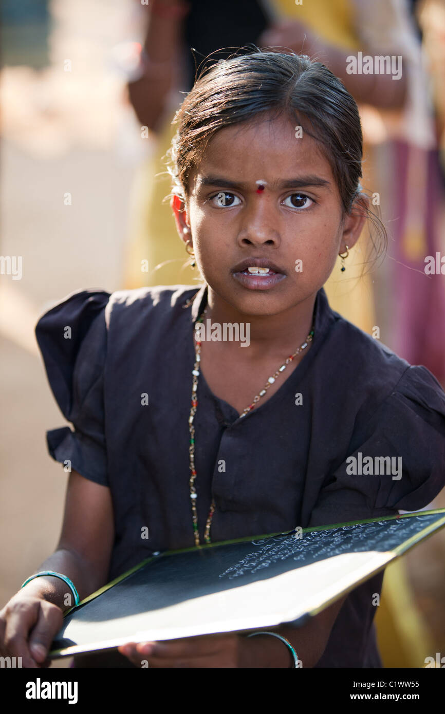 girl at school Andhra Pradesh South India Stock Photo - Alamy