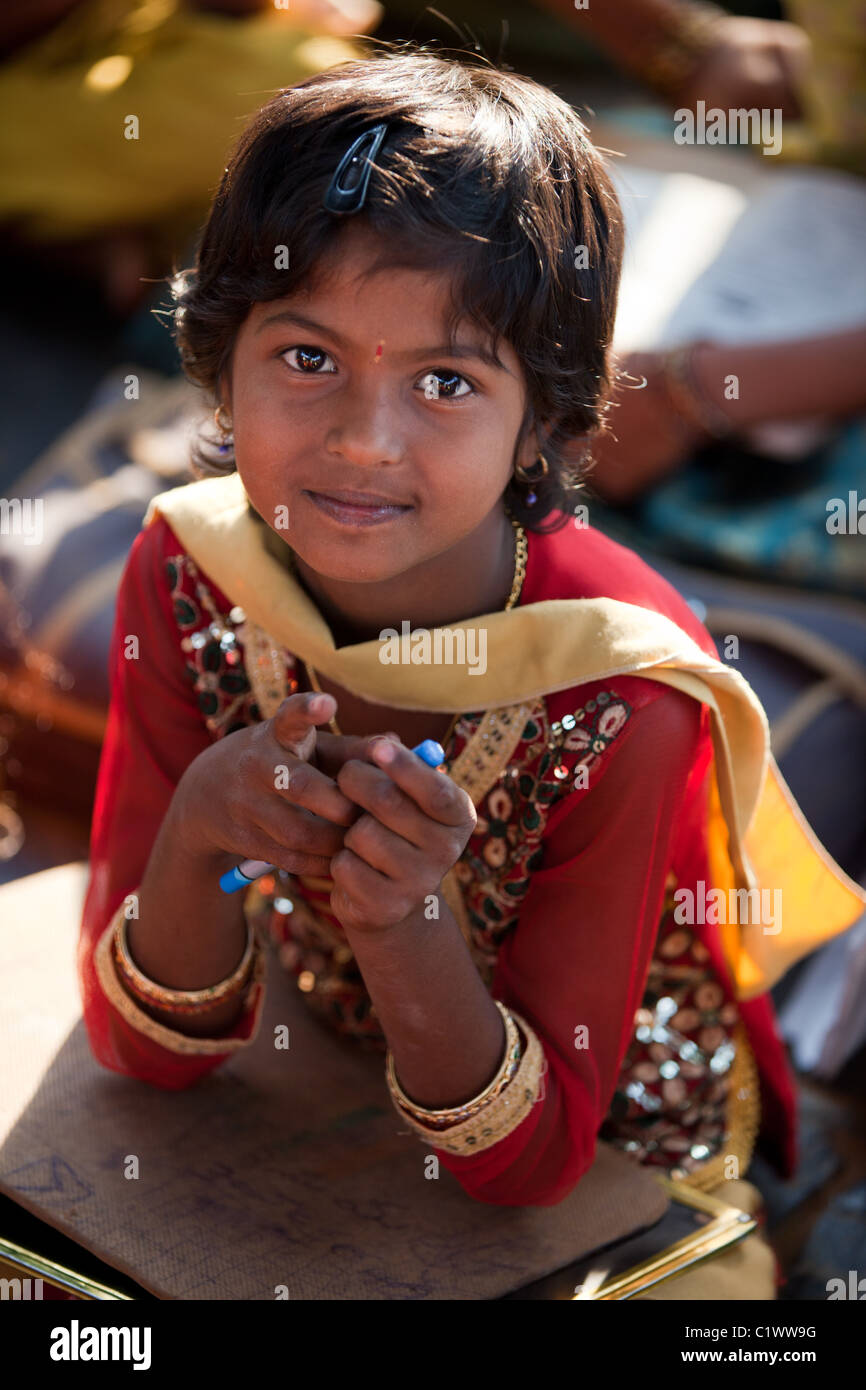 girl at school Andhra Pradesh South India Stock Photo - Alamy