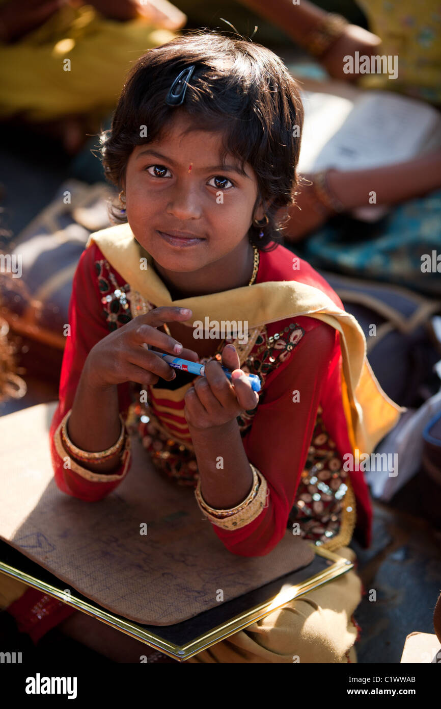 girl at school Andhra Pradesh South India Stock Photo - Alamy