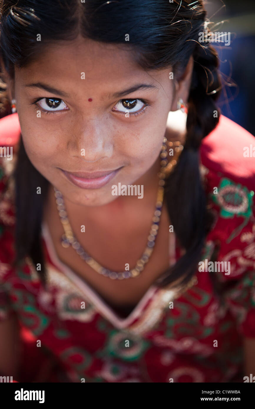 girl at school Andhra Pradesh South India Stock Photo - Alamy
