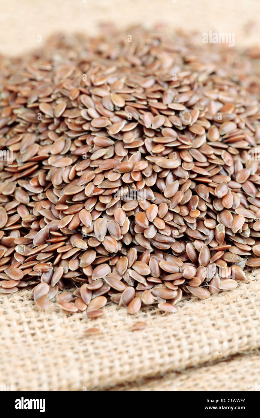Linseeds Flax Seeds Stock Photo - Alamy