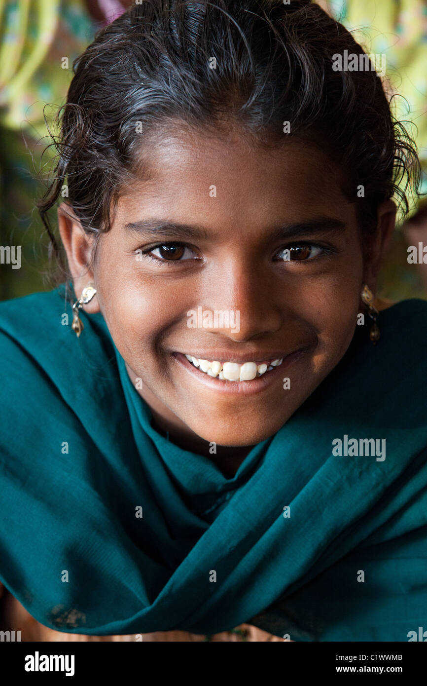 girl Andhra Pradesh South India Stock Photo - Alamy