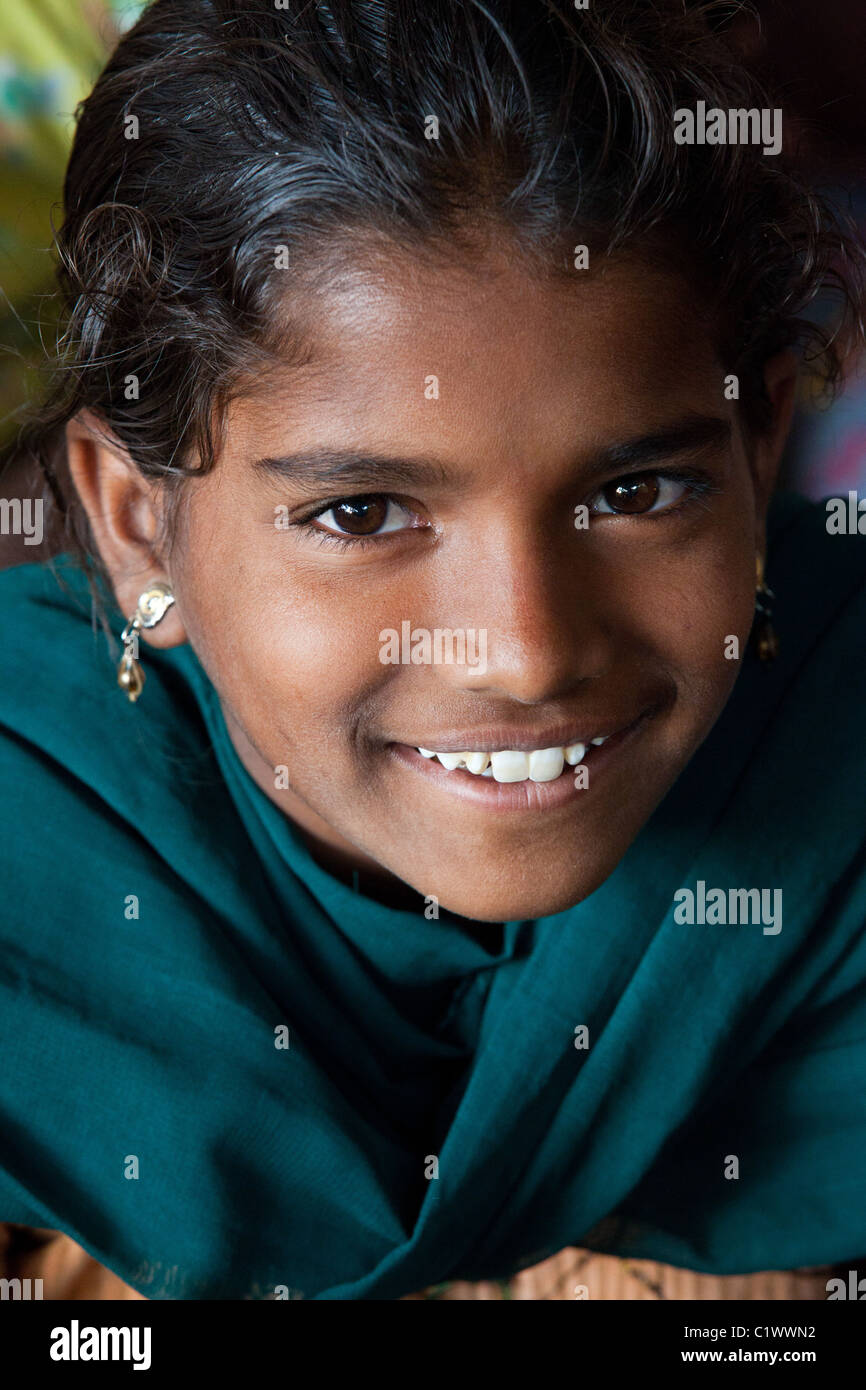 girl Andhra Pradesh South India Stock Photo - Alamy