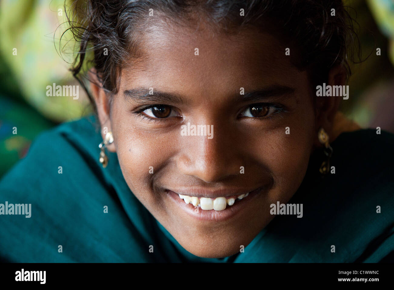 girl Andhra Pradesh South India Stock Photo