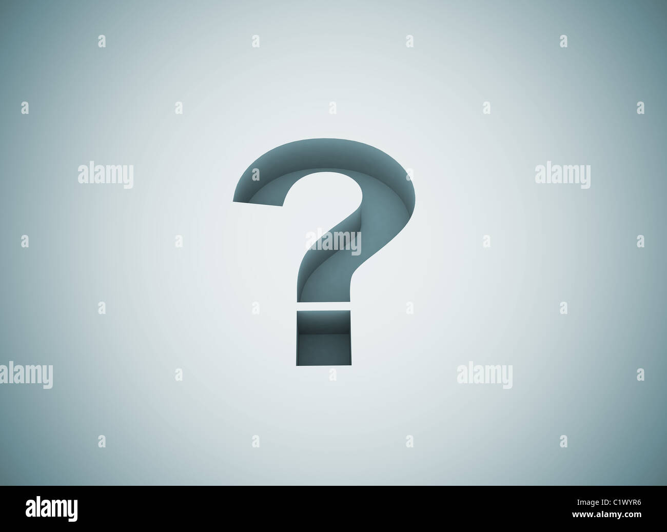 3d question mark light blue Stock Photo Alamy