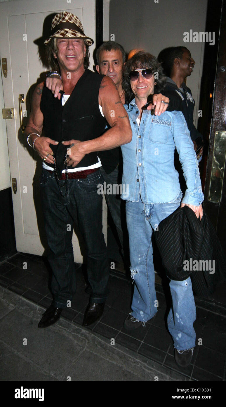Mickey Rourke outside the Wellington Club London, England - 26.08.09 ...
