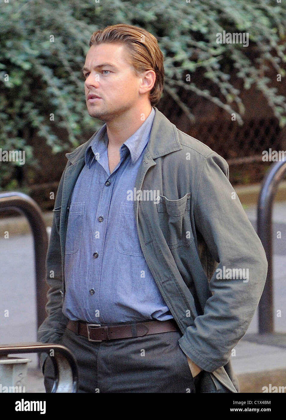 Leonardo Di Caprio on the filmset for the new film