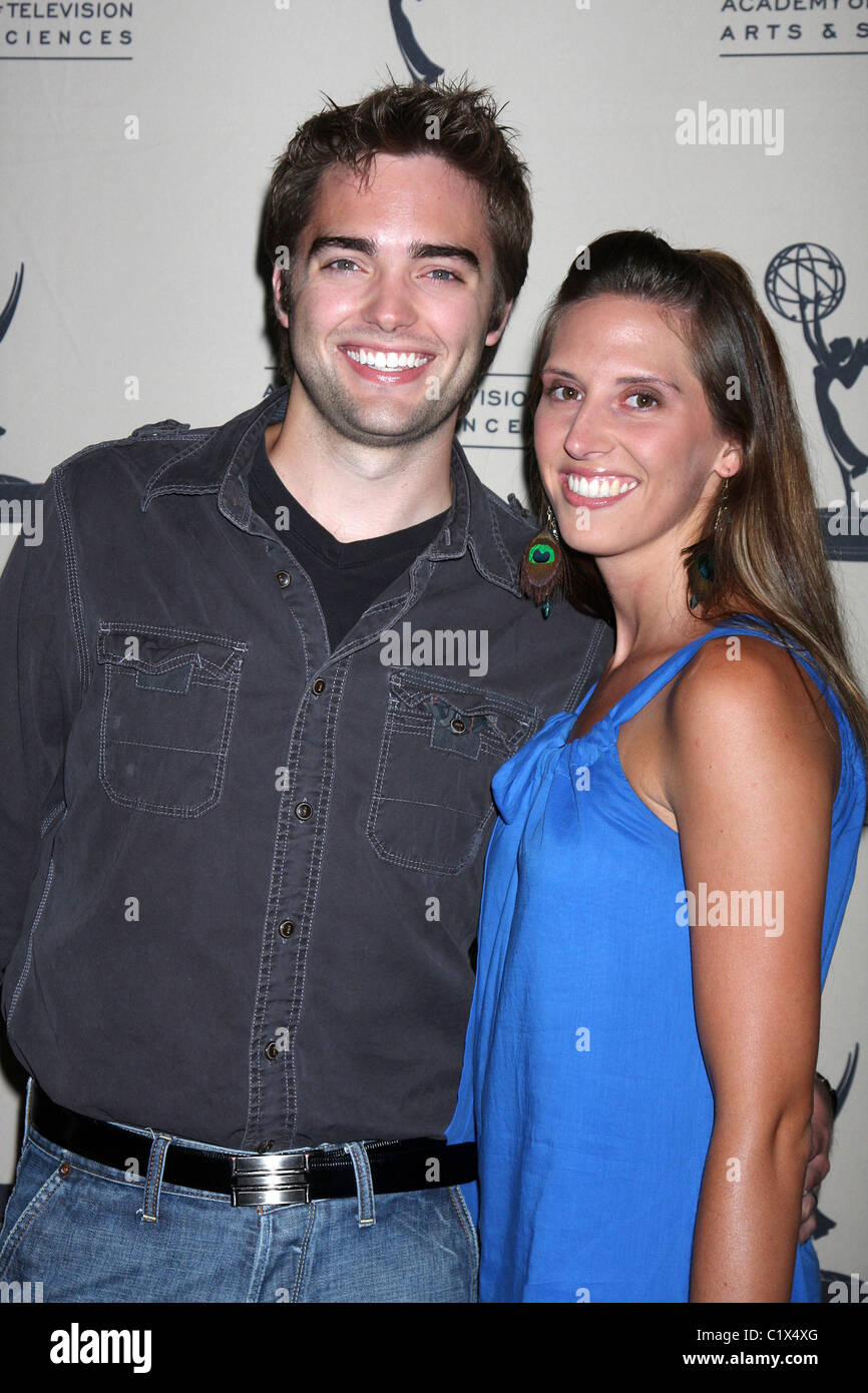 Drew Tyler Bell and Sarah Grunau The Daytime Emmy Nominees Reception held at the Television Academy - Arrivals Hollywood, Stock Photo