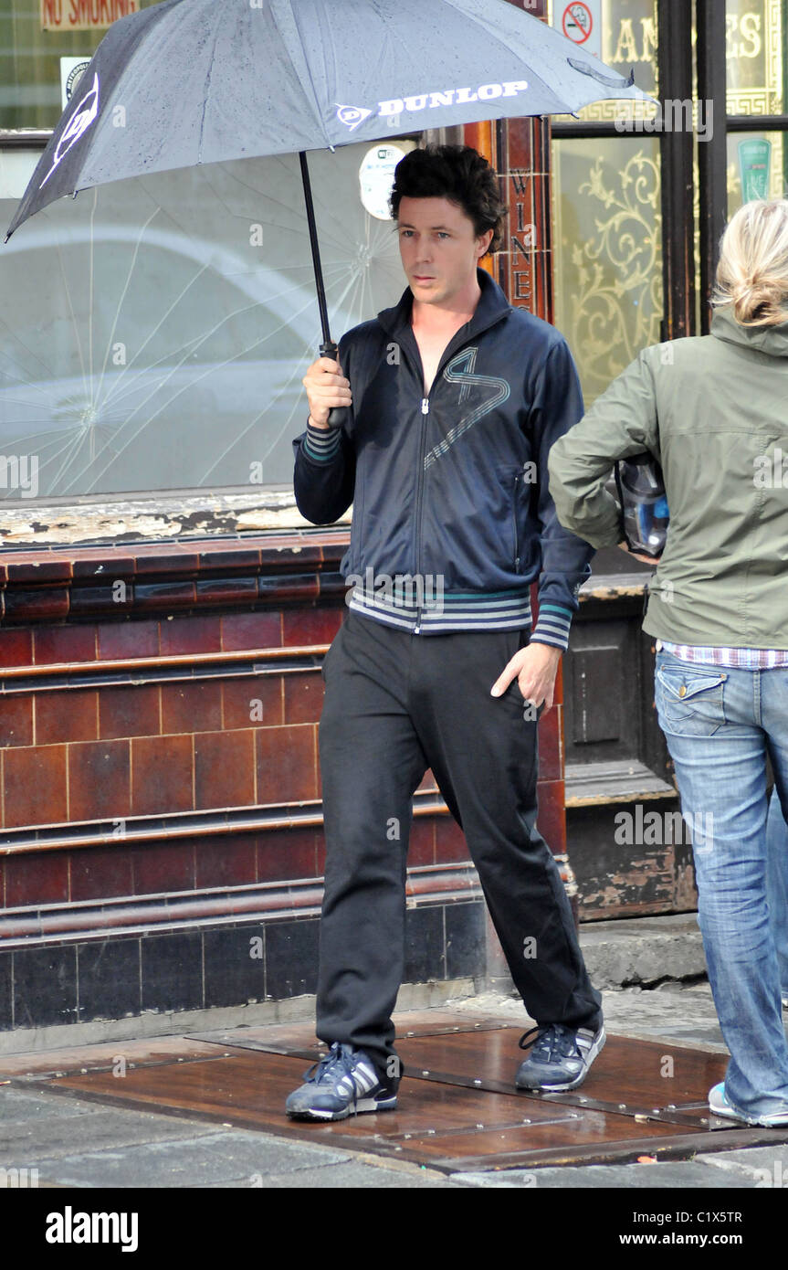 Aidan Gillen on the set of his new film 'Blitz' London, England - 28.08 ...
