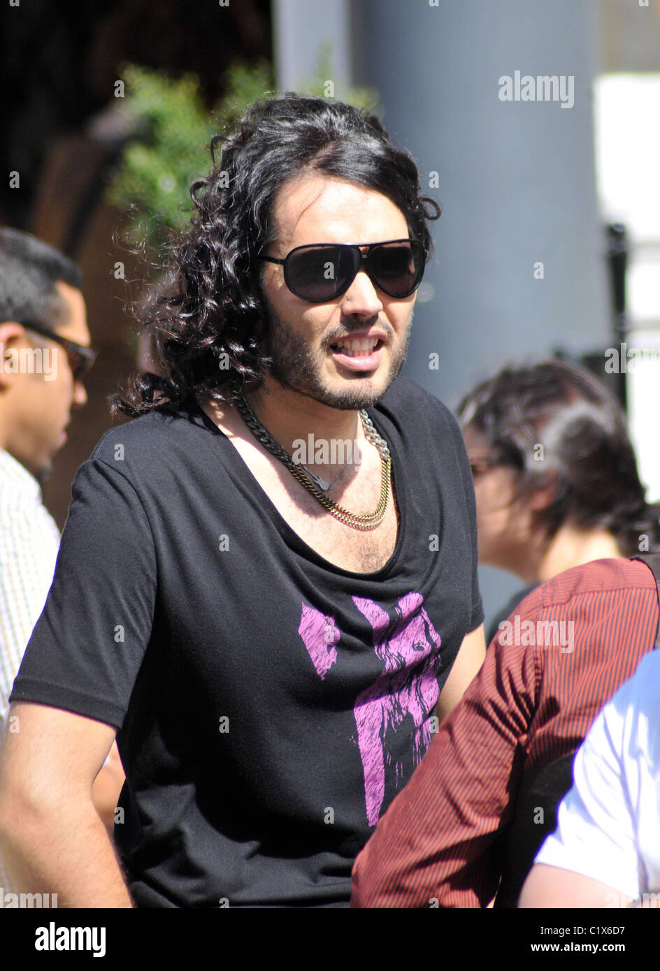 Russell Brand on the set of 'Get Him to the Greek' London, England 19