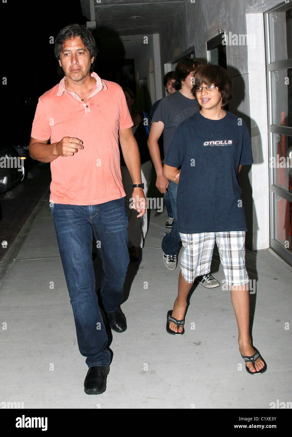 Ray Ramono leaves Nobu restaurant with his family Los Angeles
