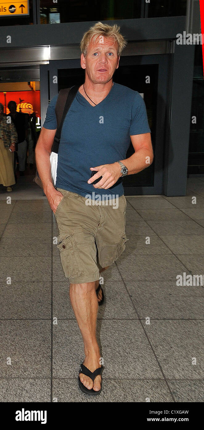 Gordon Ramsay appears a bit red in the face as he arrives at London's ...