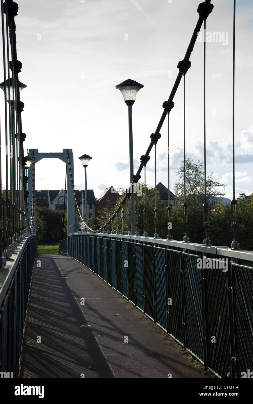 Suspension Bridge, across the river Exe, Exeter, Devon Stock Photo - Alamy