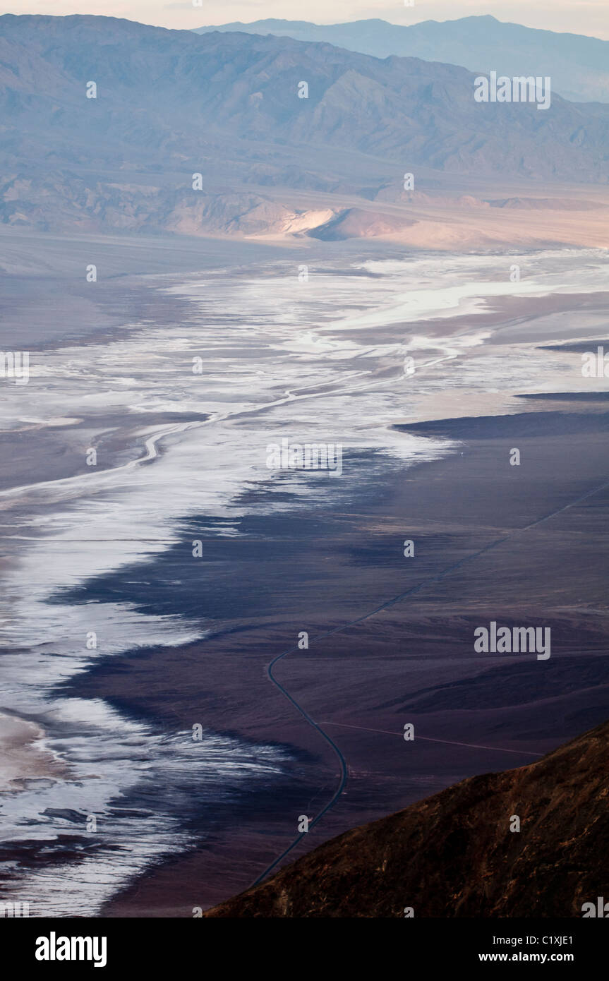 Salt Pan of Badwater Basin, Death Valley National Park Stock Photo