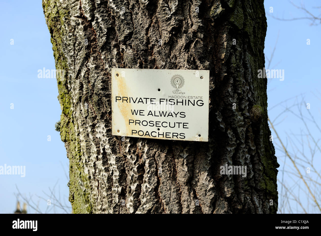 private fishing sign england uk Stock Photo