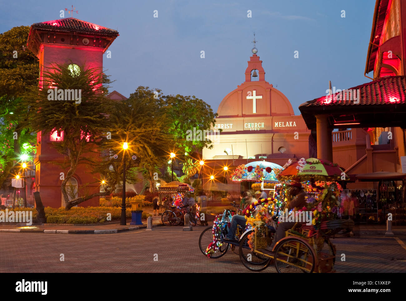 Christ Church, Malacca at dusk Stock Photo - Alamy