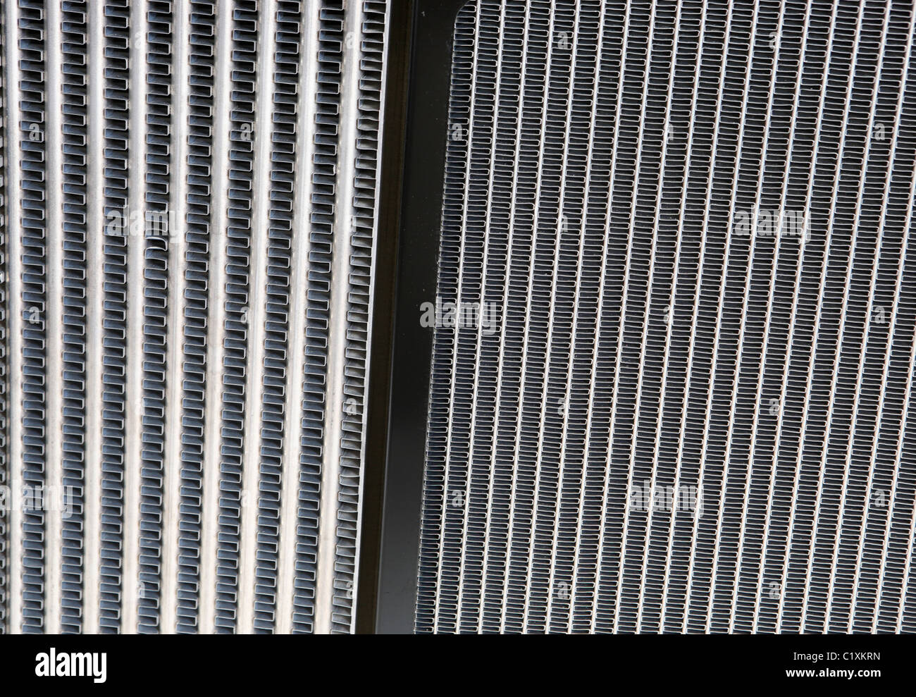 Industrial Heat exchanger radiator grill Stock Photo
