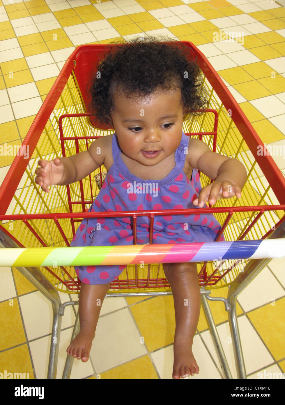Baby in a cart smiling hires stock photography and images Alamy