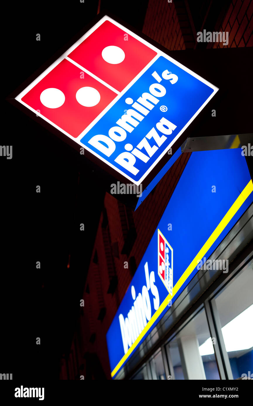 Domino's Pizza franchise, Aberystwyth Wales UK Stock Photo