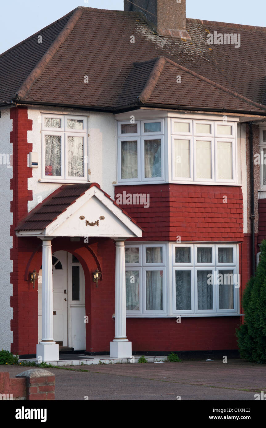 Suburban housing in the London borough of Enfield. UK Stock Photo