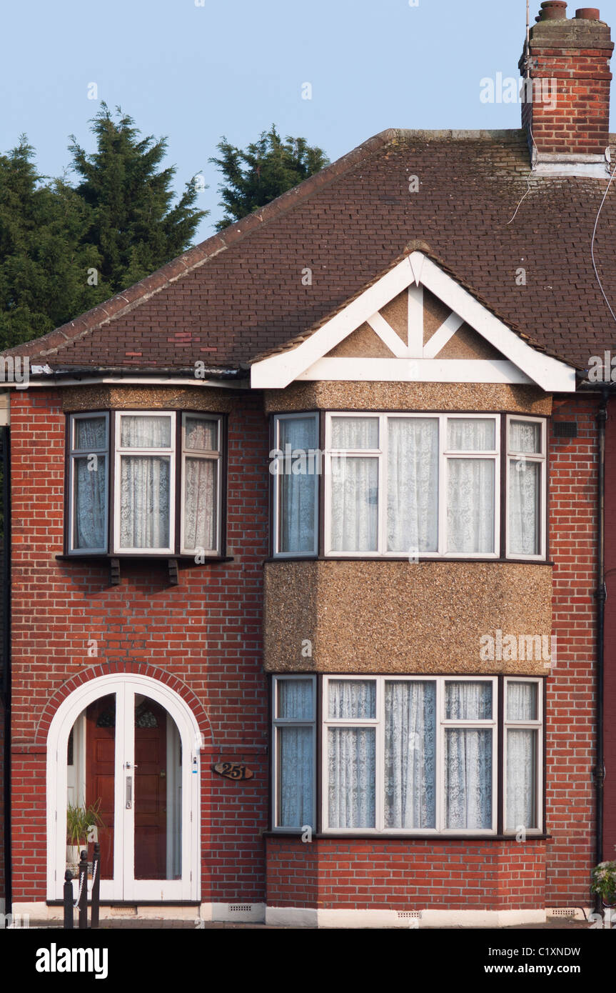 Suburban housing in the London borough of Enfield. UK Stock Photo