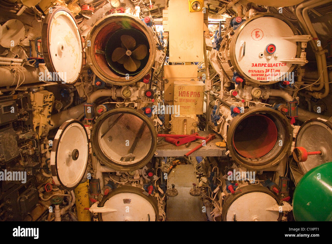 Interior Of B-39 Soviet Submarine At The Maritime Museum In San Diego ...