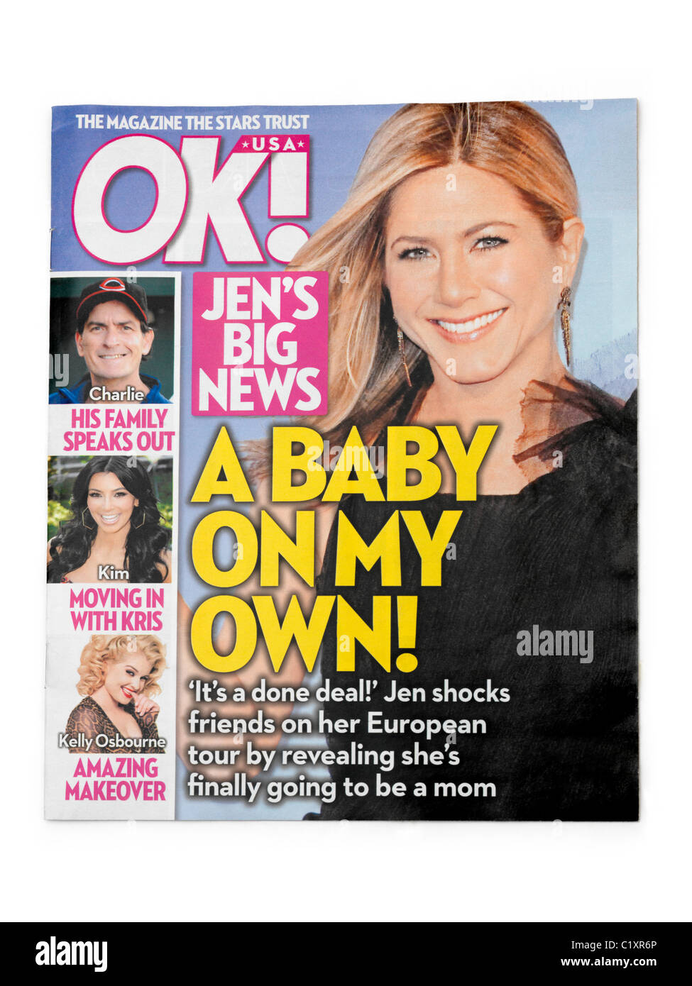 Cover of a Celebrity Gossip Magazine (Ok USA Magazine) Stock Photo