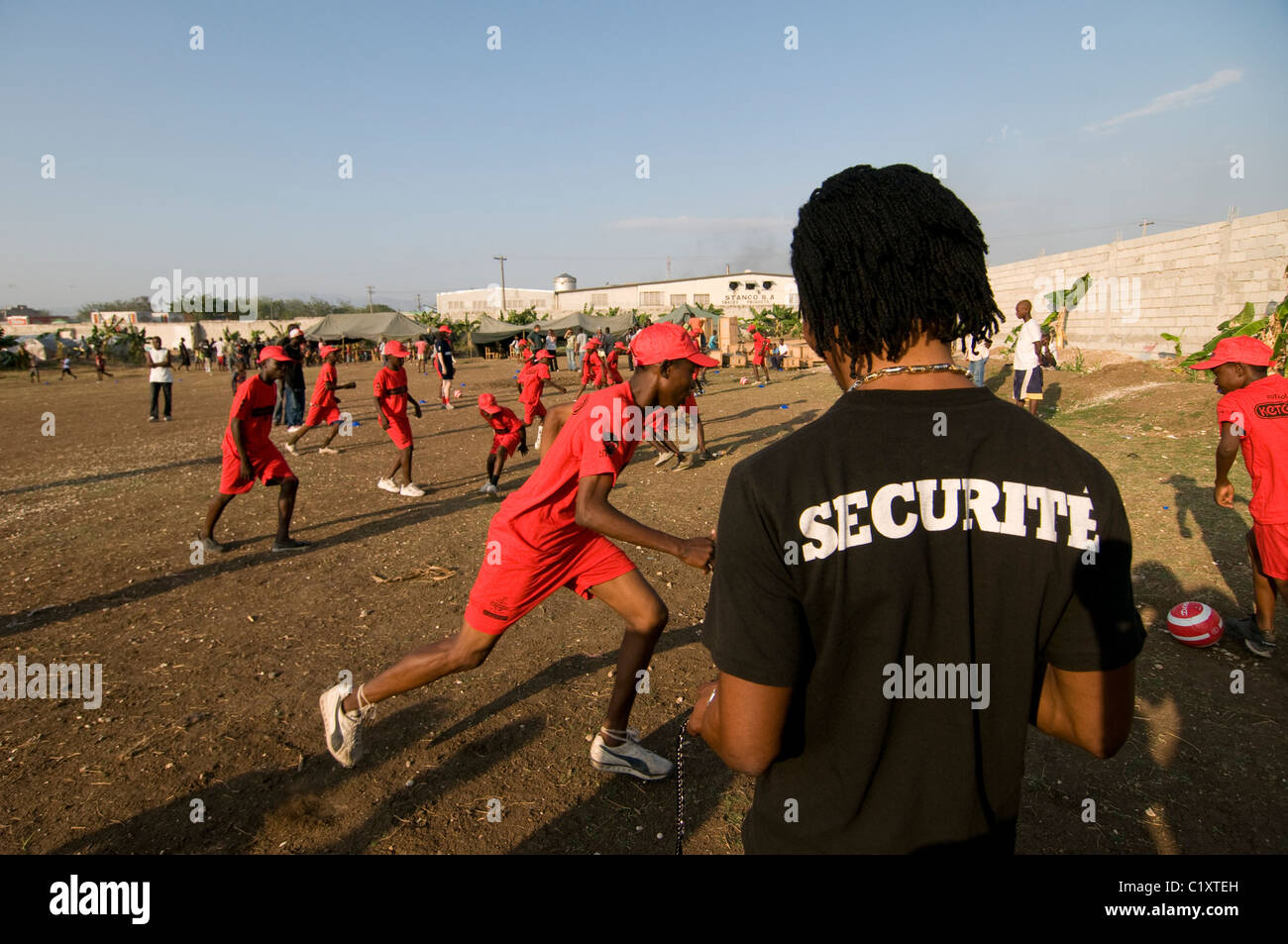Haitian children play soccer in hi-res stock photography and images - Alamy