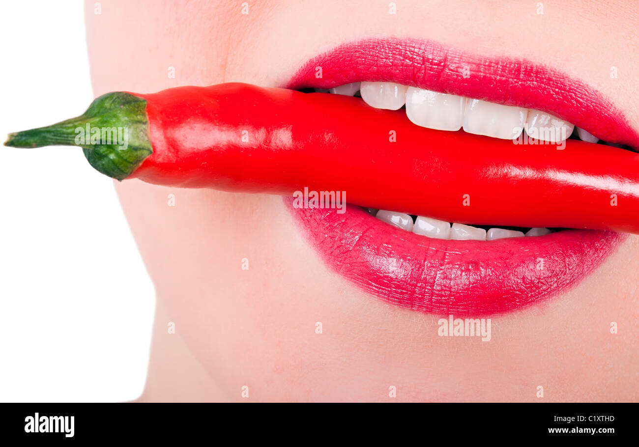 Woman licking teeth hires stock photography and images Alamy