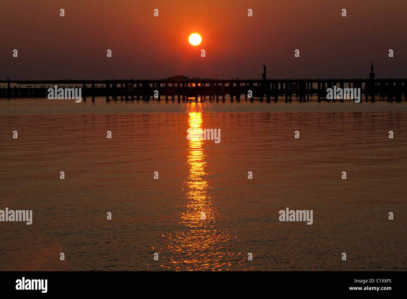Sunset Chesapeake Bay, maryland, USA Stock Photo