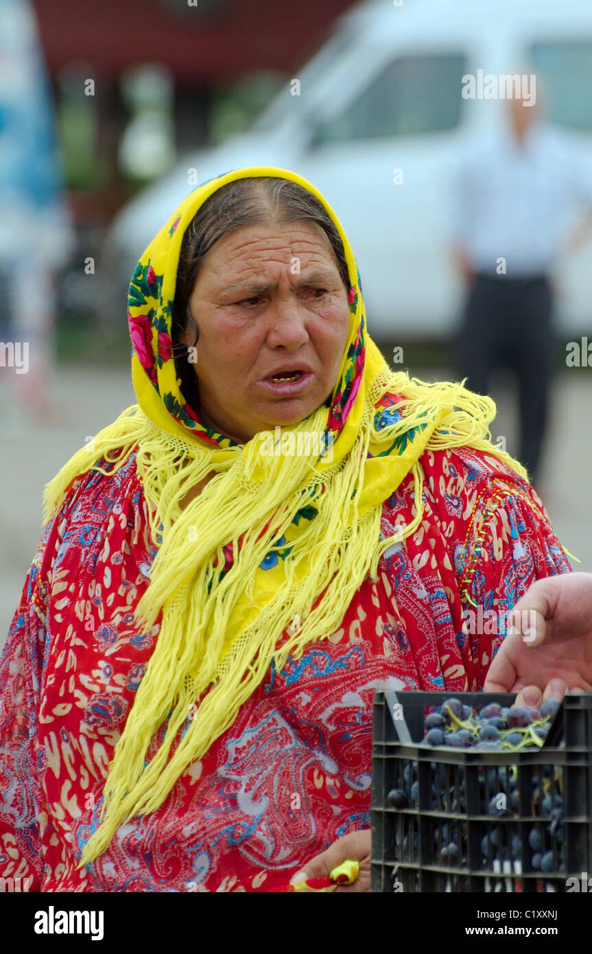 Gypsy woman, Romania Stock Photo