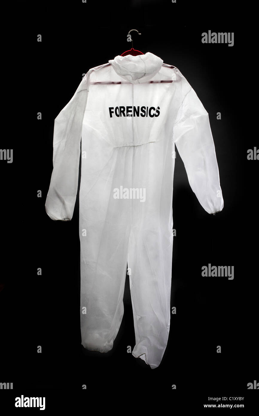 Forensics protective clothing Stock Photo Alamy