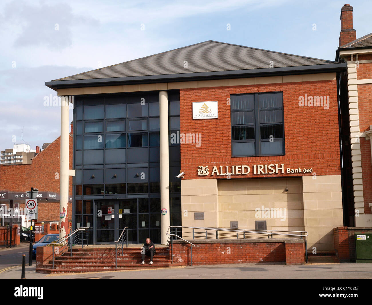 Allied Irish Bank London Road Leicester Stock Photo
