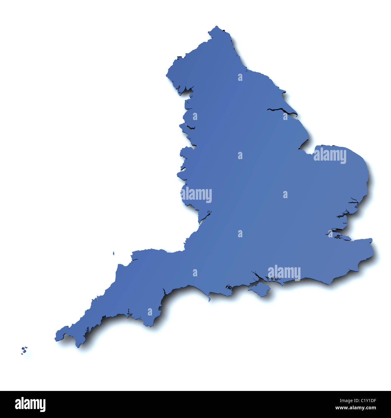 Map of England - UK Stock Photo