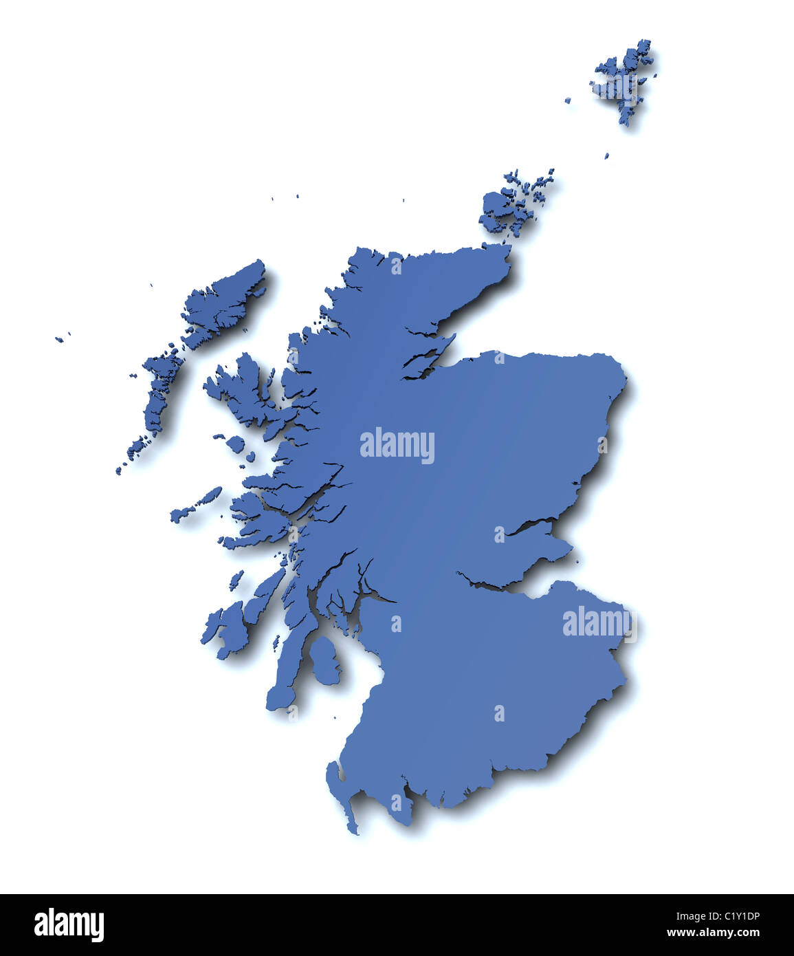 Map of Scotland - UK Stock Photo