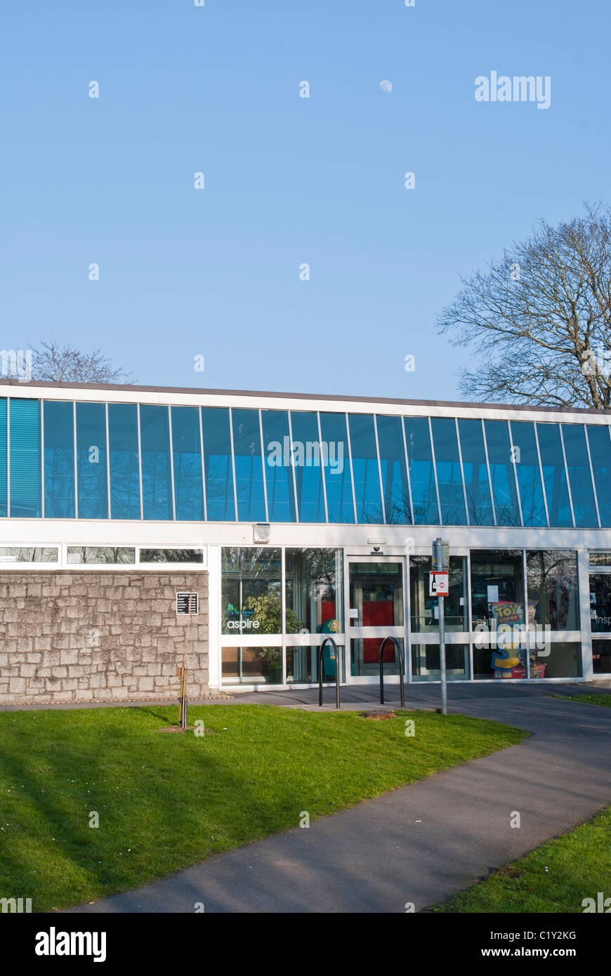 St Austell Library Stock Photo