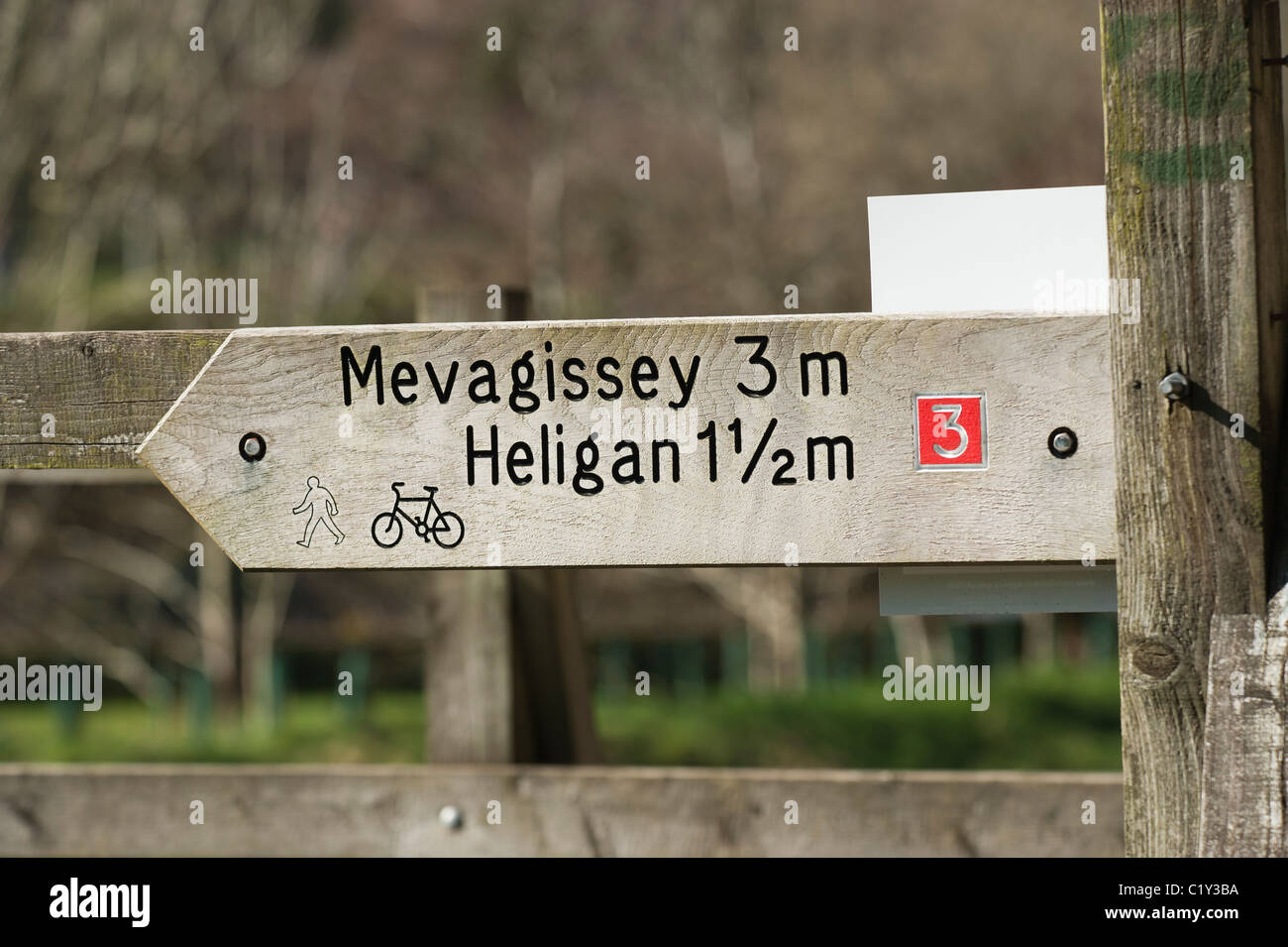 Pentewan Bicycle Trail. Spring 2011 Stock Photo