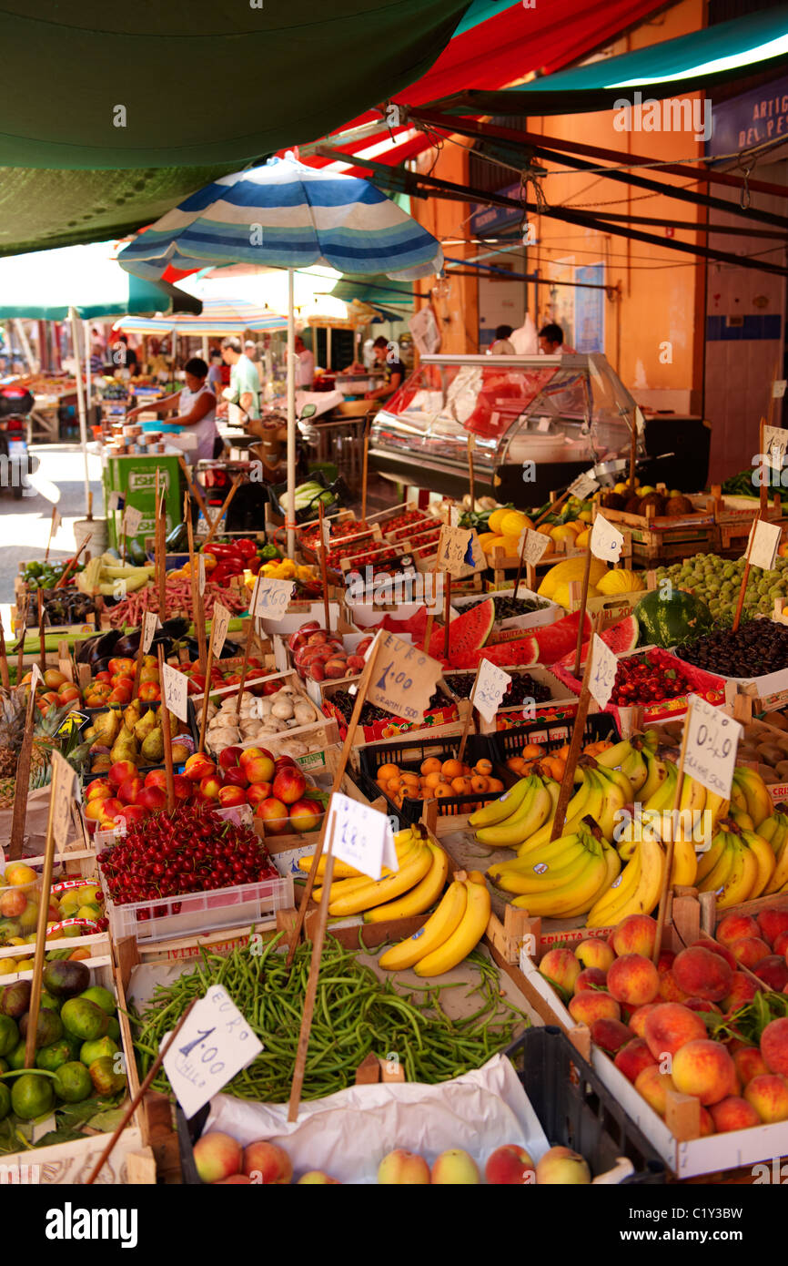 market, food market, palermo, sicily , Palermo, Sicily, markets Stock