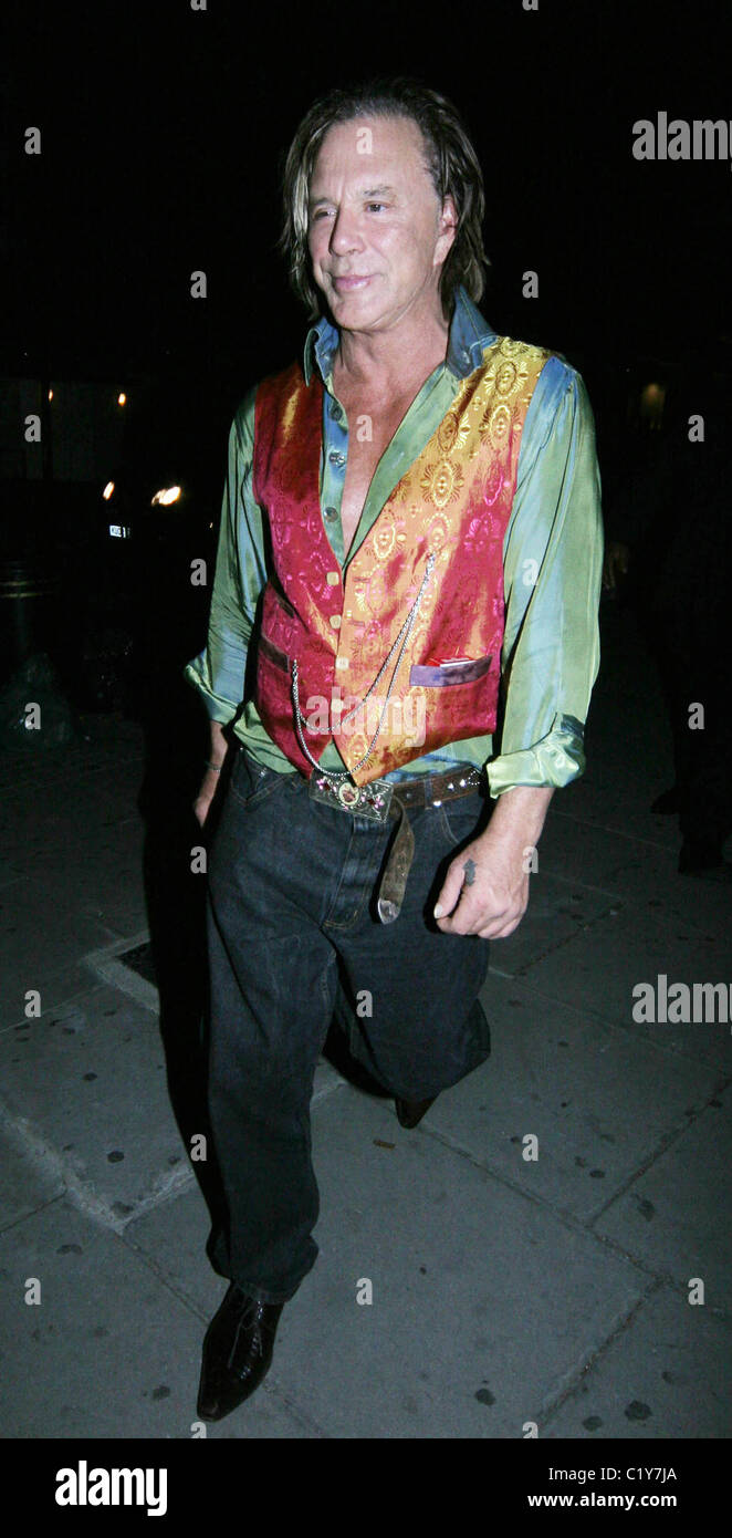 Mickey Rourke at the Wellington London, England - 05.09.09 Stock Photo ...
