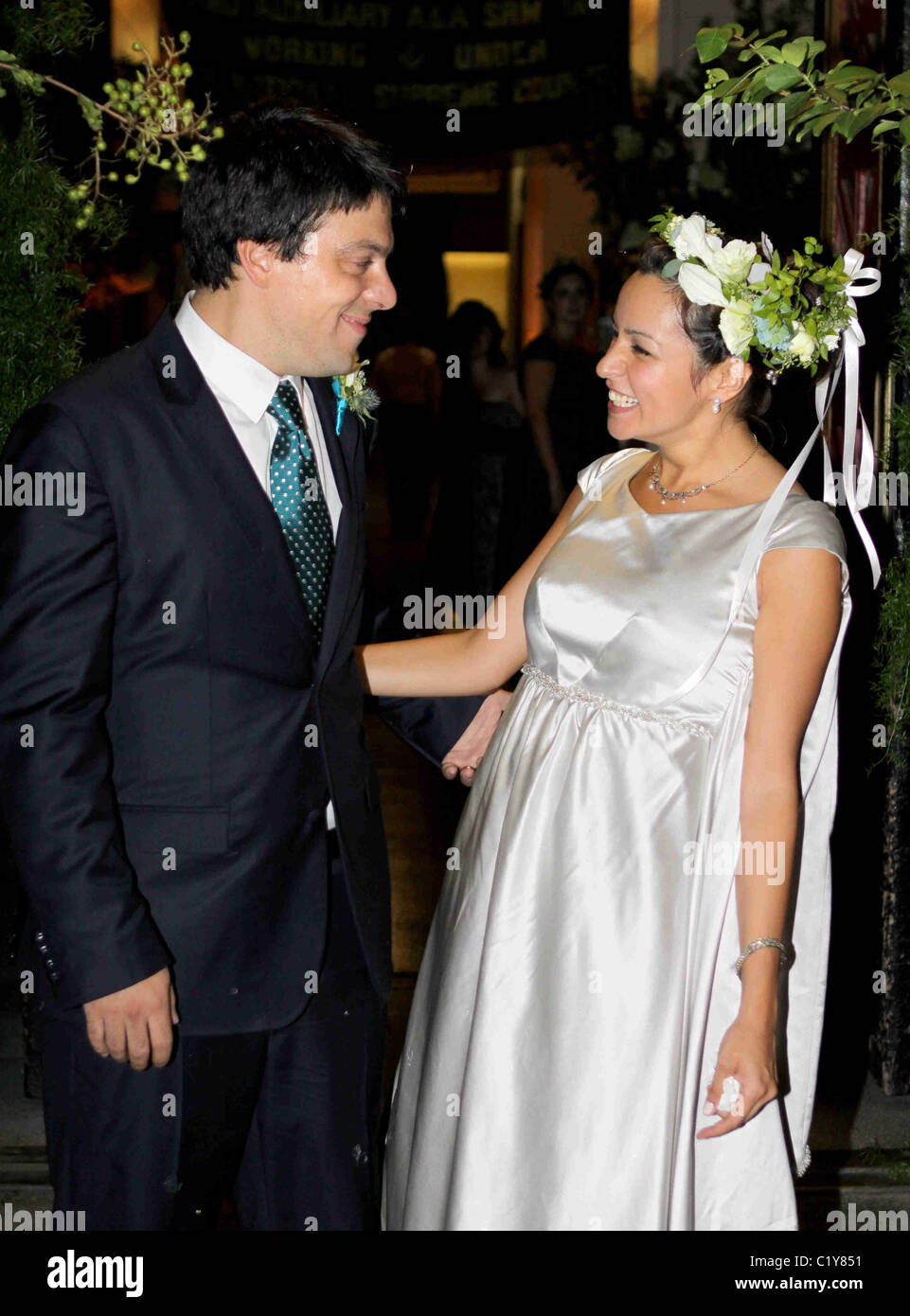 The wedding of Bernardo Guillermo and Eva PrinzValdes held at All Saints church in Brooklyn New