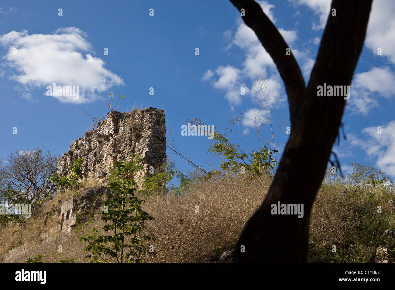El Mirador temple ruins at the Late Classic Maya site of Sayil along