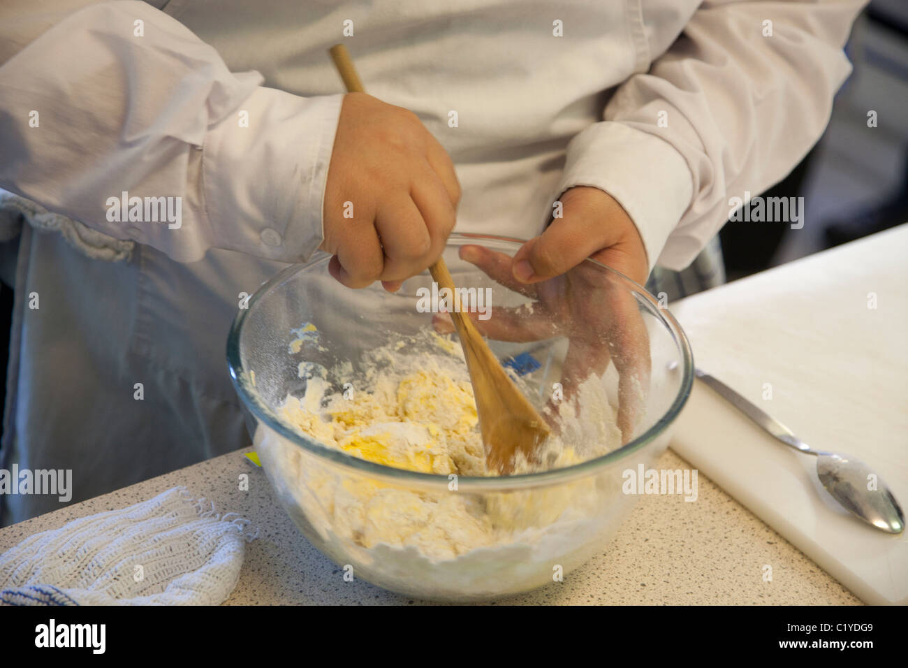 cake cooking ingredients "making a cake" Stock Photo