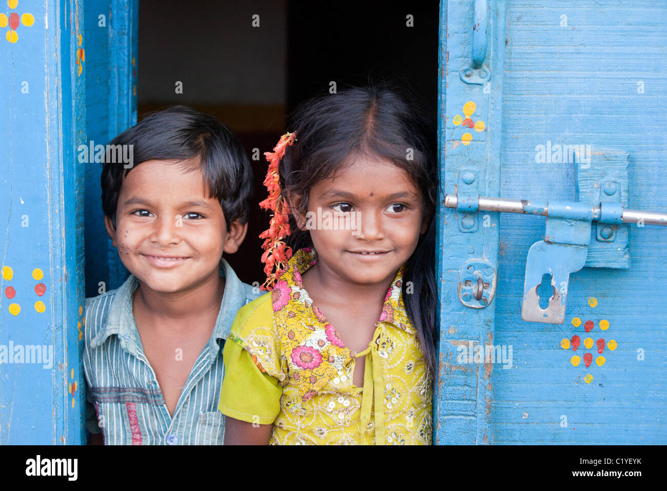 Rural indian door hi-res stock photography and images - Alamy