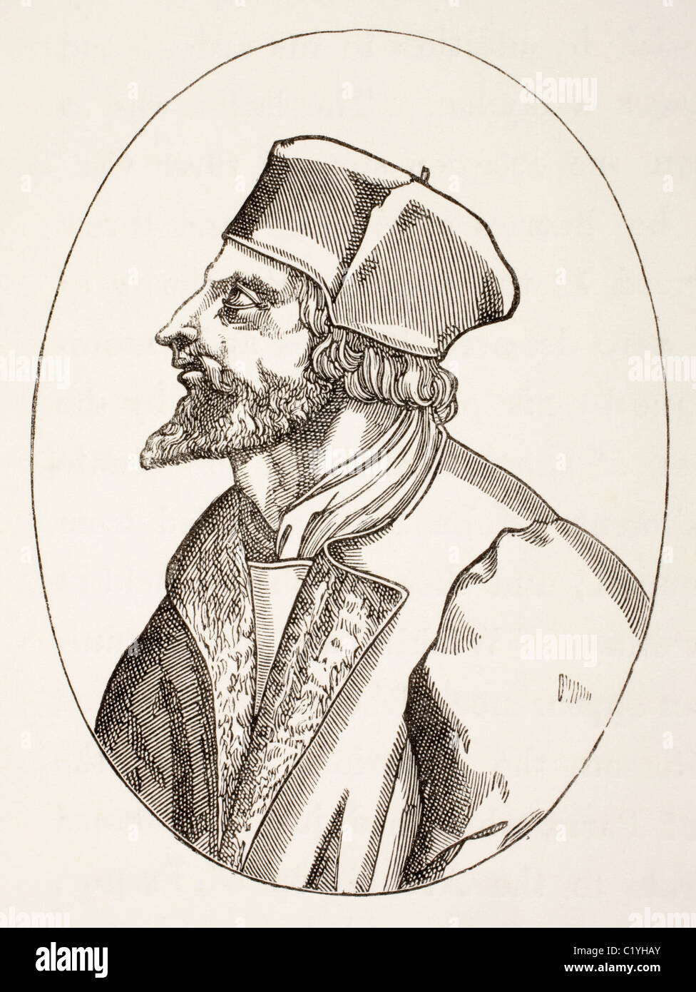 Jan Hus, c.1369 to 1415 aka John Huss. Czech priest, philosopher and reformer. Stock Photo