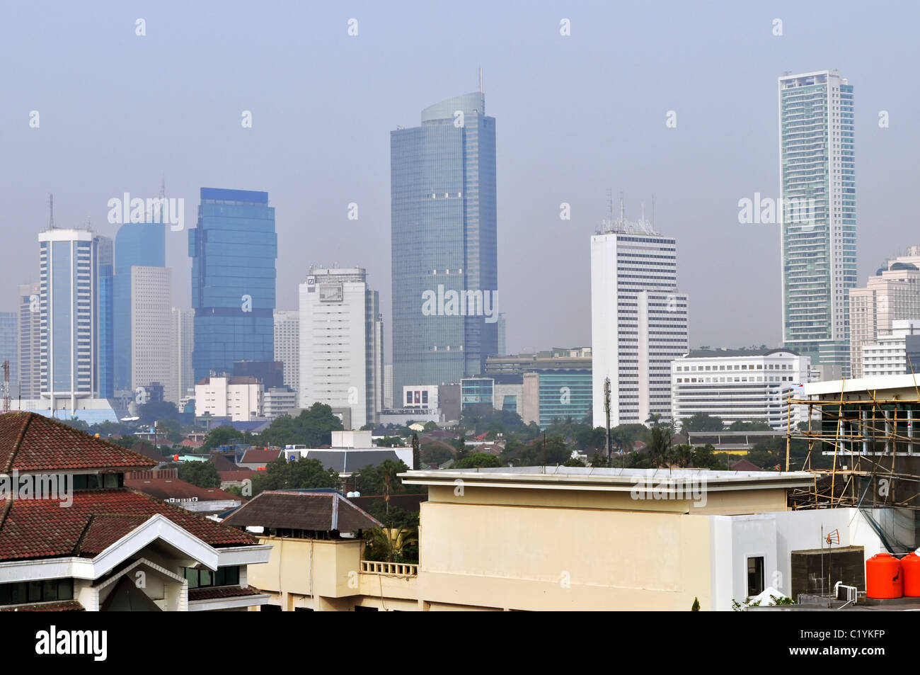 Cityscape of Indonesia capital city Jakarta. Stock Photo