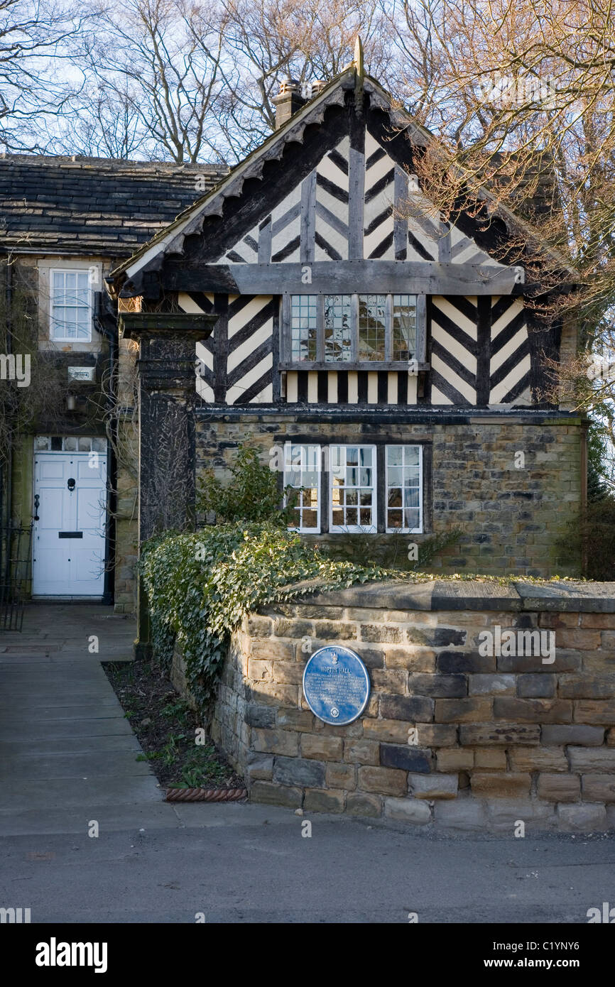 Hopton Hall a grade 2 listed Tudor Manor House at Upper Hopton, Mirfield, West Yorkshire, UK
